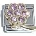 Clearly Charming June Pink Alexanderite Large Daisy Birthstone Italian Charm