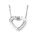Brilliant! 14k White-gold 1/10CT Polished Moissanite Heart Slide Pendant
