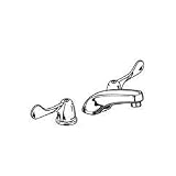 Delta Faucet Company 3549-WFLGHDF Commercial Widespread Low Spout-L/Drain Bathroom Faucet, Chrome