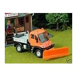 1:87 Scale die-cast Mercedes-Benz Unimog U300 with snow plow 