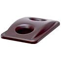 Rubbermaid Slim Jimr Bottle and Can Recycling Top for Slim Jimr Containers, Brown (2692-88BN) Category: Trash Can Lids