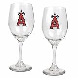 Los Angeles Angels of Anaheim 2 Piece Wine Glass Set