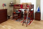 Maxtrix Twin High Loft Bed w. Angle Ladder