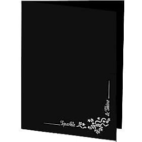 Sparkle & Shine Foil on black cardboard event folder Our price is for 50 pcs - 4x6