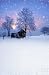 HORN Mini-Weihnachtskarte "Hütte im Schnee" VE=1