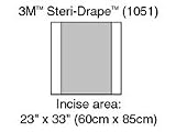 STERI-DRAPE INCISE DRAPE, OVERALL 32X33, 40/CASE