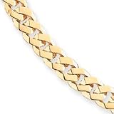 14k 8mm Hand-polished Fancy Link Chain Necklace - 20 Inch
