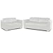 Diamond Sofa Berkley Collection Tufted White Sofa And Loveseat Set