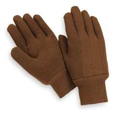 Condor 1AV08 Glove, Jersey, PolyCotton, Brown, L, Pr