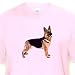 German Shepherd - Light Pink Infant Lap-Shoulder Tee (6M)