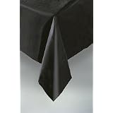 54x108 Plastic Tablecloth Black 12 pieces by