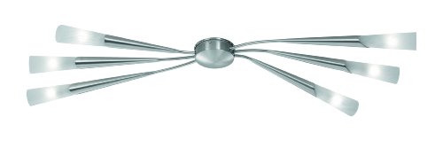 Trio-Leuchten 6370961-07 Deckenleuchte inklusiv 6x G9/28 W Eco, Ausf&uuml;hrung Nickel matt, Gl Preisvergleich