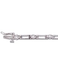 Clevereves 14K White Gold 3 4 Ct Tw Diamond Bracelet