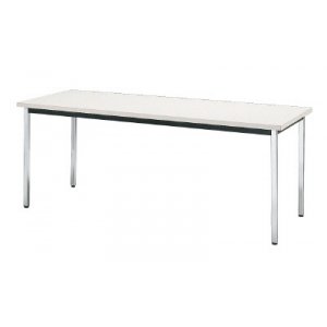 【クリックで詳細表示】会議用テーブル 共巻棚無角脚 1500×600×700 アイボリ TD-1560 IV(アイボリー)