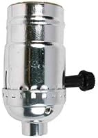 Socket, Turn Knob, Nickel, On/Off: Sleek Finish for Convenient Lighting Control