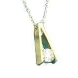 14K .50 CT Suspended Diamond Pendant