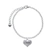 "Cheer" Heart - Silver Plated Elegant Charm Bracelet [Jewelry]
