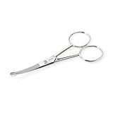 Perfect Beauty Beard, Moustache & Nose Scissors - Curved Tip - Made in Italy