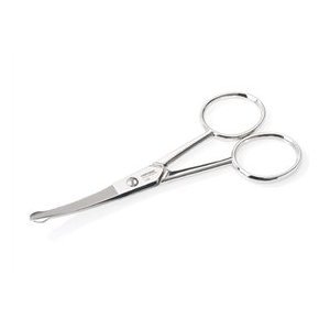 Perfect Beauty Beard, Moustache & Nose Scissors - Curved Tip - Made in Italy