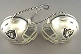 Official NFL National Football League Licensed Team Helmet Mirror Danglers - Oakland Raiders