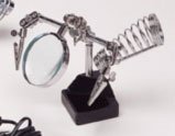 SE Soldering Station w/ Helping Hand, 2 1/2" Glass Lens