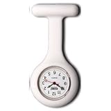 Infection Control Nurses White Silicon Fob Watch-with free spare battery