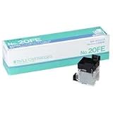 Max USA Corp Products - Staple Cartridge F/EH20F, 2, 000 Cap, 1-1/2Wx1-1/3Dx1-1/2H - Sold as 1 BX - Flat clinch staples close flat, allowing papers to stack neatly and evenly. Designed for use with Max USA EH-20F stapler. Crown measures 3/8 wide. Leg length is 1/4. Staples up to 20 sheets of 20 lb. bond paper. Easy-to-load cartridge of 2,000 staples.
