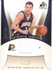 2006 SP Authentic Sarunas Jasikevicius Game-Worn Jersey Card