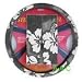 Hawaiian Steering Wheel Cover and Shoulder Pad - Grey Hawaii Hibiscus Floral Print