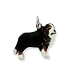 Sterling Silver Enameled Bernese Mountain Dog Charm