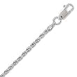 20" Rhodium Plated 040 Rope Chain Necklace - 1.5mm Wide
