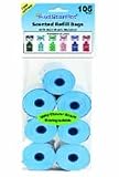 Pet Supplies : 5Star Cored Scented Dog Walking Poop Bags Blue 105 Count