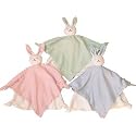 Under The Nile Organic Cotton Flannel Blanket Bunny - Sage Green