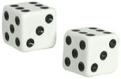 VALVE CAPS TRICK TOP DICE-WHT 1pr/PK