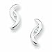 Sterling Silver White Ice .04ct. Diamond Earrings
