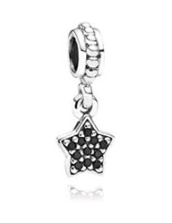 Pandora Silver Black Pave Star