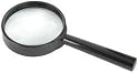 Handheld Magnifier, 50mm&Oslash; Glass Lens, 6x