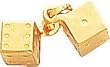 14K Gold Dice Charm