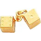 14K Gold Dice Charm