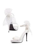 4.5 inch Bride Sandal Women's Size Shoe With Ankle Strap and Veil On Back Of Shoe