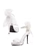 4.5 inch Bride Sandal Women's Size Shoe With Ankle Strap and Veil On Back Of Shoe