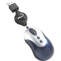 Targus 5-Button Ultra-Portable Notebook Mouse - Mouse - optical - 5 button(s) - wired - USB - blue, silver