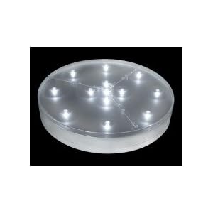 E-Luminator Light Base 8-Inch Battery Operated 13 White LED Lights LBW8 19510 by Acolyte