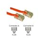 Cables To Go - 24494 - 3ft CAT5E 350Mhz  Crossover Patch Cable Orange