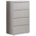 Brand New. Bisley Side Filing Cabinet 4-Drawer W800xD470xH1301-1325mm Goose Grey Ref SF4N