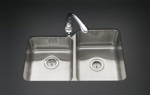KOHLER K-3177-L-NA Undertone Large/Medium Undercounter Kitchen Sink