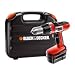 Black & Decker 14.4 V Cordless Drill with 2 Batteries and Kit Box