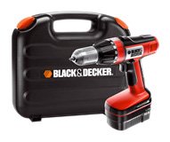 Black & Decker 14.4 V Cordless Drill with 2 Batteries and Kit Box