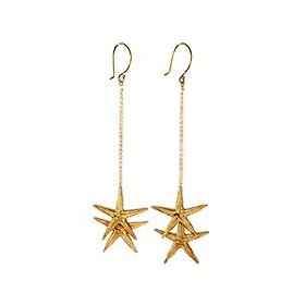 Gold Vermeil Starfish Dangler Earrings
