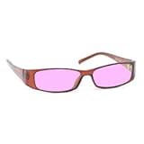 COMPUTER GLASSES WITH PINK POLYCARBONATE DOUBLE SIDED ANTI-REFLECTIVE COATING, SCRATCH COATING AND UV PROTECTION - TORTOISE PLASTIC FRAME - 54-16-135